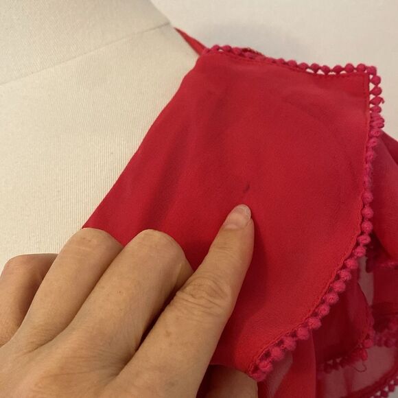 Lulus Love From Above Pink Ruffled Surplice Maxi Dress Size Small - Picture 16 of 16